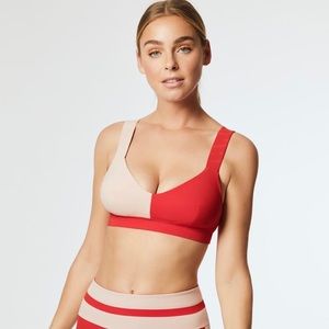 Vaara - Elsa Bicolor Sports Bra in Pink & Red